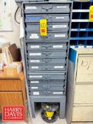 Hardware Cabinet with Contents, Including: Collars, Bushings, Ties, Screws, Fasteners, Connectors,