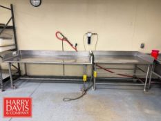 Portable S/S Tables: 8’ x 3', 5’ x 3’