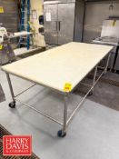 Portable Poly Top Table with S/S Base: 8' × 4’