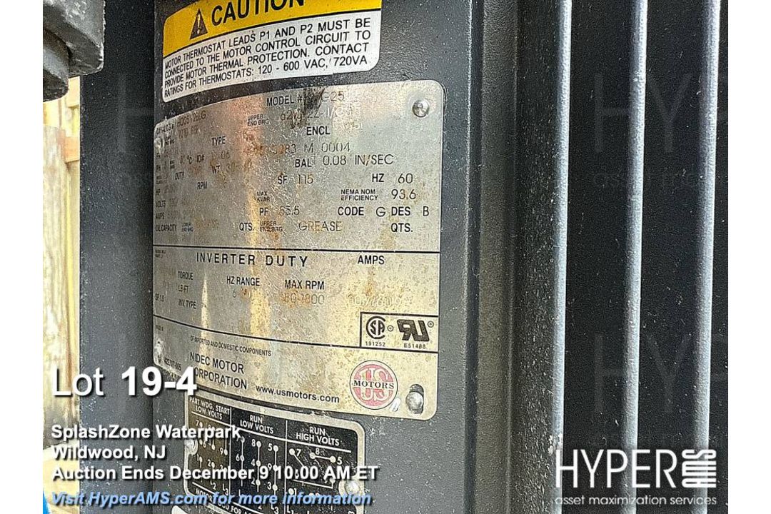 Nidec 25HP Electric Motor 284TP, 230/460V, 1775 RPM, 3-Phase, Model BF40, with pump - Image 4 of 7