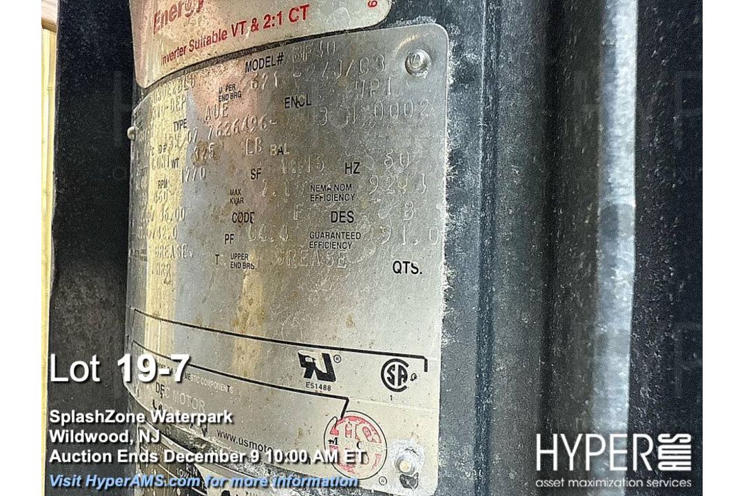 Nidec 25HP Electric Motor 284TP, 230/460V, 1775 RPM, 3-Phase, Model BF40, with pump - Image 7 of 7