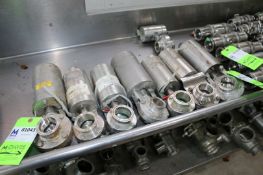 (8) S/S Air Actuated Butterfly Valves, Ranging From Aprox. 1-1/2