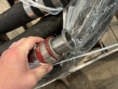 (2) Clamp Type Transfer Hoses, Assorted Lengths, with Aprox. 1-1/2