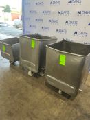 (3) STAINLESS STEEL TOTES