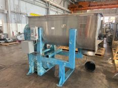 S/S Ribbon Blender, with Motor, with S/S Hinge Lids, Mounted on Mild Steel Frame (INV#99660) (Locate