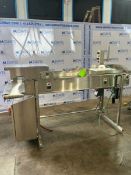 STAINLESS STEEL 4-LANE L TRANSFER CONVEYOR WITH S/S LANES