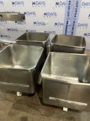 (4) STAINLESS STEEL TOTES