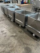 (5) STAINLESS STEEL TOTES