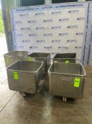 (5) S/S TOTES ON WHEELS