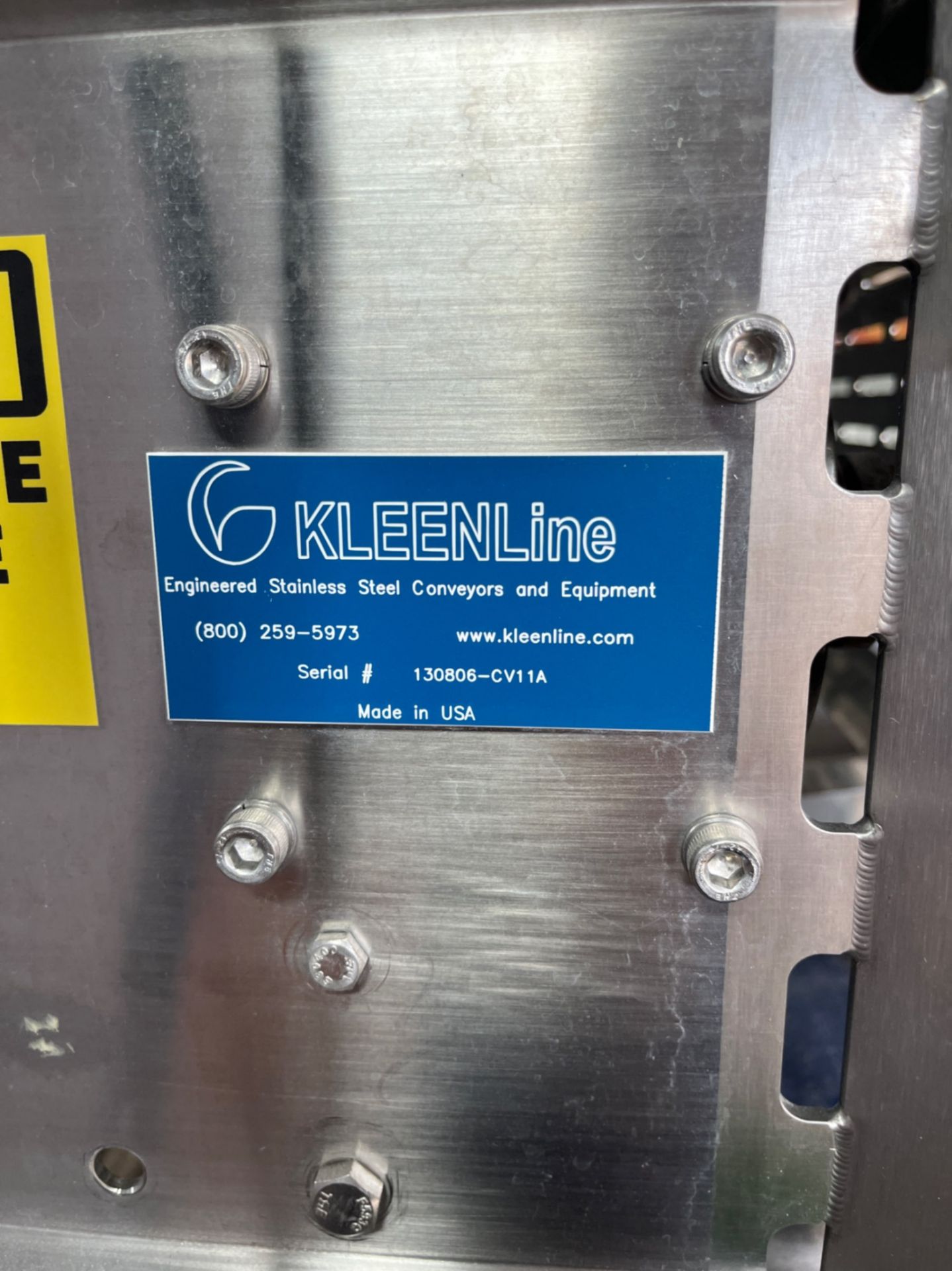 KLEENLINE S/S SORTING CONVEYOR - Image 6 of 6