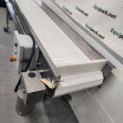 SANITARY S-S CONVEYOR Belt 20'' large by 108'' long by 34'' adjustable height. All in stainless