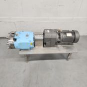 Waukesha Pump Model 045 U2 230/460 volts 10 hp, 1770 rpm, 60hz, 3ph, 24 amps, on stainless steel