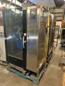 Used Houno Model KPE-Gas 2.20 oven. Stainless steel contacts. Width 1122 mm. Height 1877 mm. 120