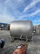 Used approximately 1500 gallon sanitary stainless steel jacketed mix kettles. Approximately 7'