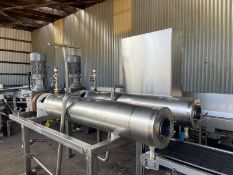 Chemetron Aprox. 6 x 72 Sanitary S/S Twin Tube Votator, Unit last used in the food industry. The