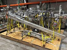 SMALL BOTTLE LINE S/S CONVEYORS ON SKID