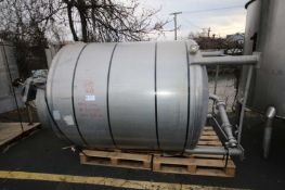 Aprox. 800 Gallon Dome Top, Dome Bottom Vertical
