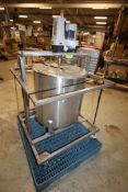 Aprox. 50 Gal. Portable Cone Bottom S/S Mix Tank with Lid & Cole Palmer 1/2 hp Mixer, Model 50009-00