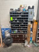 (3) SECTIONS OF CUBBY HOLES WITH CONTENTS