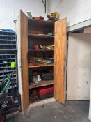 (2) DOOR CABINET WITH POWER TOOLS & OTHER CONTENTS