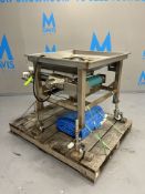 HARRIS CONVEYOR WITH S/S HOPPER, MODEL H-M-F-14-FMB3, S/N 80895-2, APPROX. 14 IN. W BELT CONVEYOR