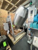 MILLARD MFG CORP S/S CONTINUOUS ROTARY COATING DRUM / TUMBLE MIXER, MODEL 001, S/N 112566, BELIEVED