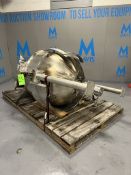 GROEN 150 GALLON 316 L S/S JACKETED KETTLE WITH SWEEP SCRAPE AND PROP AGITATION, ONLY 2 LEGS (INVENT