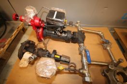 Pallet of Assorted Valves Including Leslie & Spirax Steam Control Valves, Pneumatic Ball Valve & But