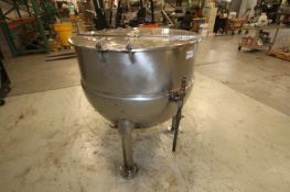 Groen 150 Gallon S/S Jacketed Kettle, Model FT-150 SN 81076-2, with Hinged Lid, 3
