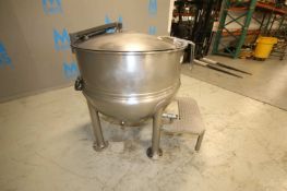 2012 Groen 150 Gallon S/S Jacketed Kettle, Model 150D, SN 75696-1-1, with Hinged Lid, 2