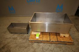 Lot of (2) Portable S/S Troughs / Tanks,