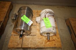 Lot of (2) Pump Motors Including WEG 7.5 hp / 3595