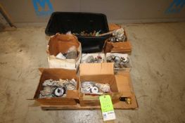 Pallet of Assorted Plumbing Supplies Including (3) Brass Water Meters, Copper & Brass Fittings, PVC