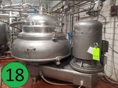 Westfalia Separator; Model: SIH 10007; Serial: 1636877; Capacity 3500 l/h (Loading Fee $1,500) (