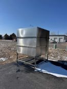 S/S SQUARE SINGLE WALL TANK, (NOTE: PREVIOUS USED TO STORE FRYING OIL)(RIGGING, LOADING, & SITE