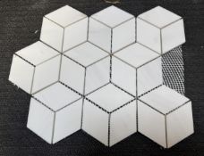 (1) Crate. 300sf Mosaic Dolomite 2 Rhombus Honed