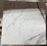 (1) Crate 148sf 18x18 x 3/8 calcatta statuary polished