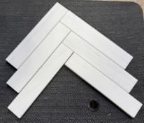 (1) Crate. 125sf Dolomite 1.5x8 Herringbone Honed