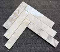 (1) Crate. 225sf Calacata 1.5x8