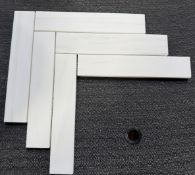 (1) Crate. 250sf Dolomite 1.5x8 Herringbone Honed