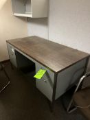 (4) WOOD WORK DESKS