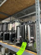 LOT OF ASSORTED COFFEE BREWERS (INCLUDES EVERYTHING ON SHELF)