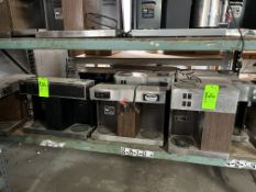 (10) LOT OF BUNN-COFFEE POUR OMATIC BREWERS (INCLUDES ALL ON SHELF)