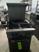 SOUTHBEND 4 BURNER GAS RANGE WITH SPACE SAVER OVEN