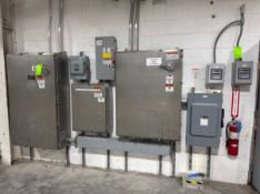 LOT OF (3) S/S CONTROL PANELS, (3) SAFETY SWITCHES, & (2) MICROMOTION FLOW MONITOR SYSTEM DISPLAYS