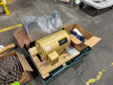 PALLET OF NEW BALDOR 20 HP DRIVE, NEW US MOTORS PUMP, & NEW SEW DRIVE