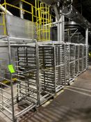(8) STAINLESS STEEL DOUBLE SECTION PAN RACK
