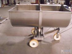 U-SHAPED S/S 2-COMPARTMENT TRANSFER TUB