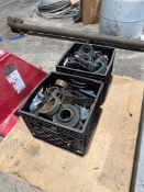 (2) MILK CRATES OF MISC. BEARINGS & BEARING FRAMES