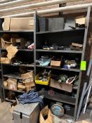 (4) SECTIONS OF SHELVING WITH CONTENTS